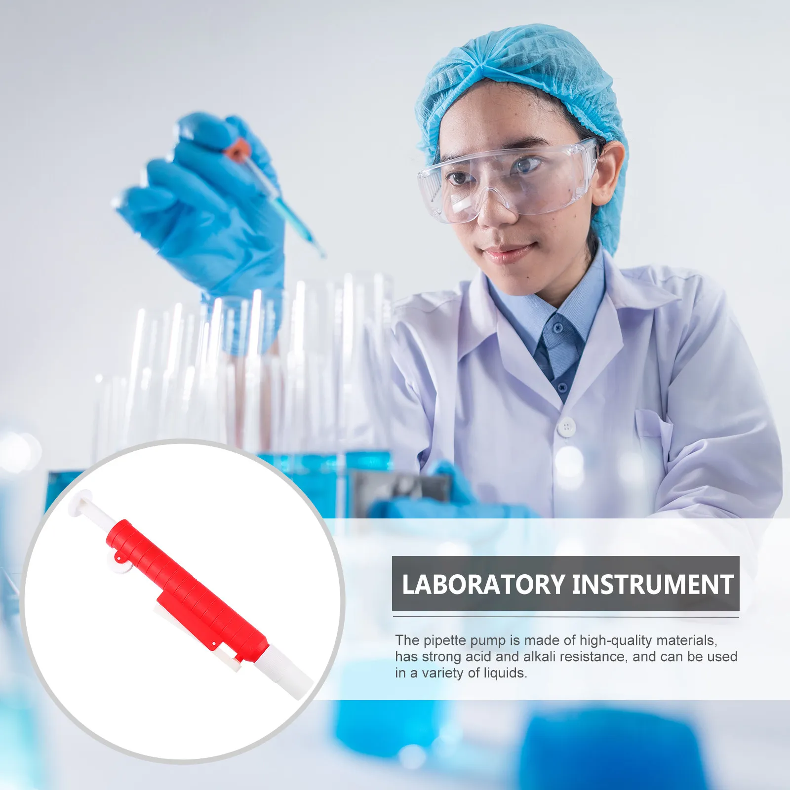 Labs Pipette Pump 25Ml Plastic Strong Acid Alkali Resistance Thumb Wheel Design Easy Operation Precise Fast Liquid Dispensing