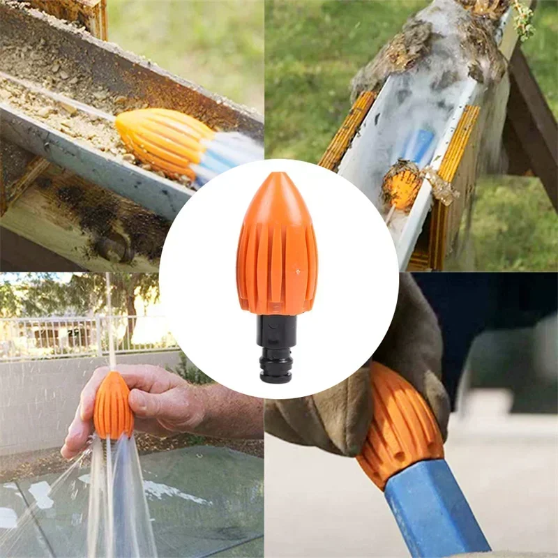 

Sewer Pressure Washer Nozzle Clean Roof Drainage Pipe Flusher For Garden Hose Water Rocket Drain Pipe Cleaning Water Nozzle