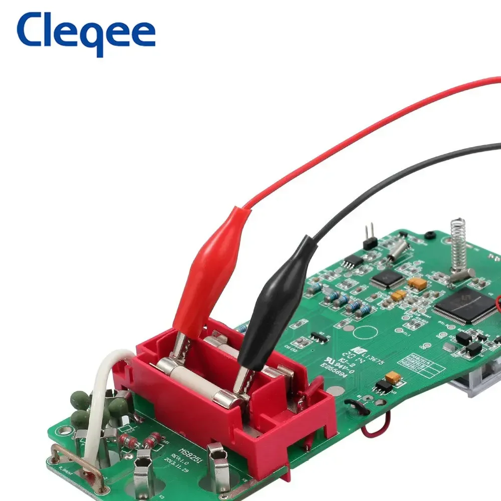 Cleqee P1011 BNC Male to Dual Alligator Clips Test Lead Q9 Male Plug Oscilloscope Test Probe Oscilloscope Cable 110cm