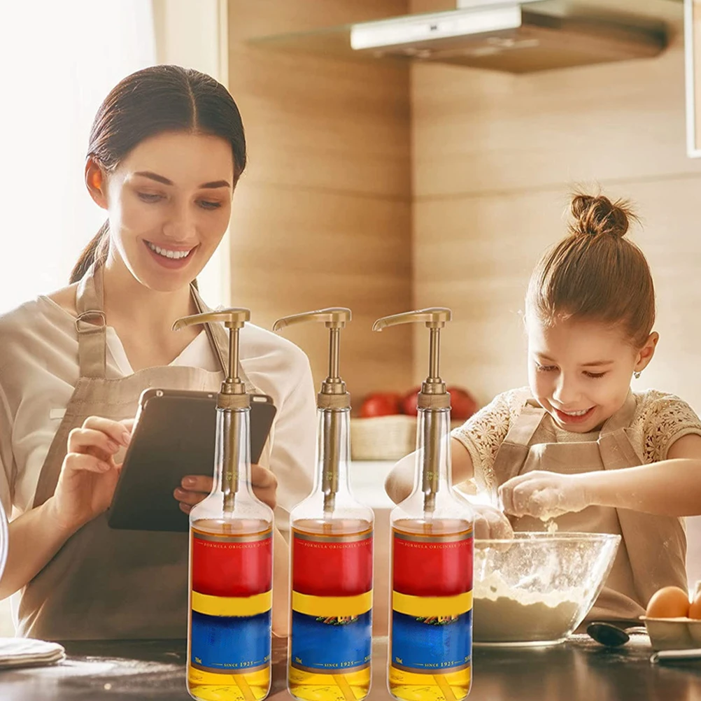 

4 Pcs Syrup Pump Head for Kitchen Coffee Dispenser Bottle Push Type Efficient Portable Compatible Gallon Syrup Bottle Safe