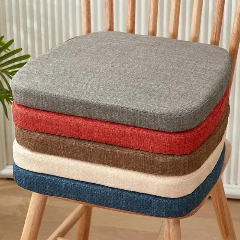 Nordic Multi Color Breathable Chair Cushion with Straps Dining Room Seat Cushion for Dining Office Chair Cushions All Seasons