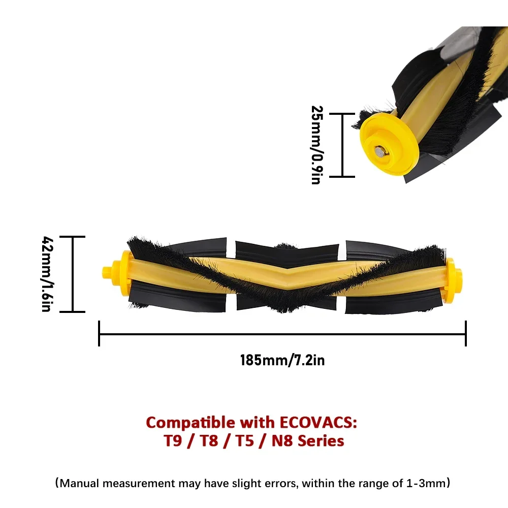 Vacuum Cleaner Spare Parts for ECOVACS Deebot OZMO T8/T8 Max/T8 AIVI/T9+/N8 Pro/N10 Plus Main Brush HEPA Filter Dust Bag
