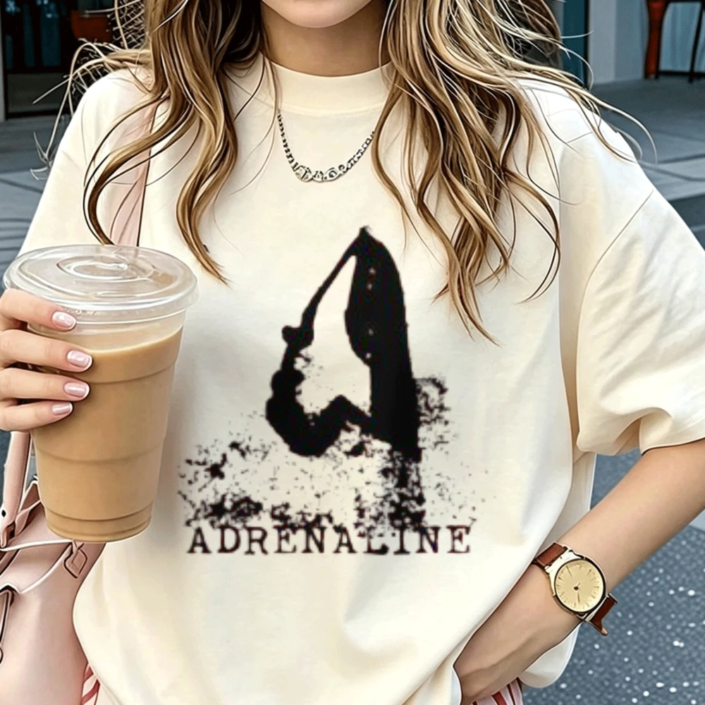 Adrenaline Rock Climbing Graphic T‑Shirt Cotton Tees Mountain Climber Silhouette Adventure Sports Casual Daily Streetwear Tops