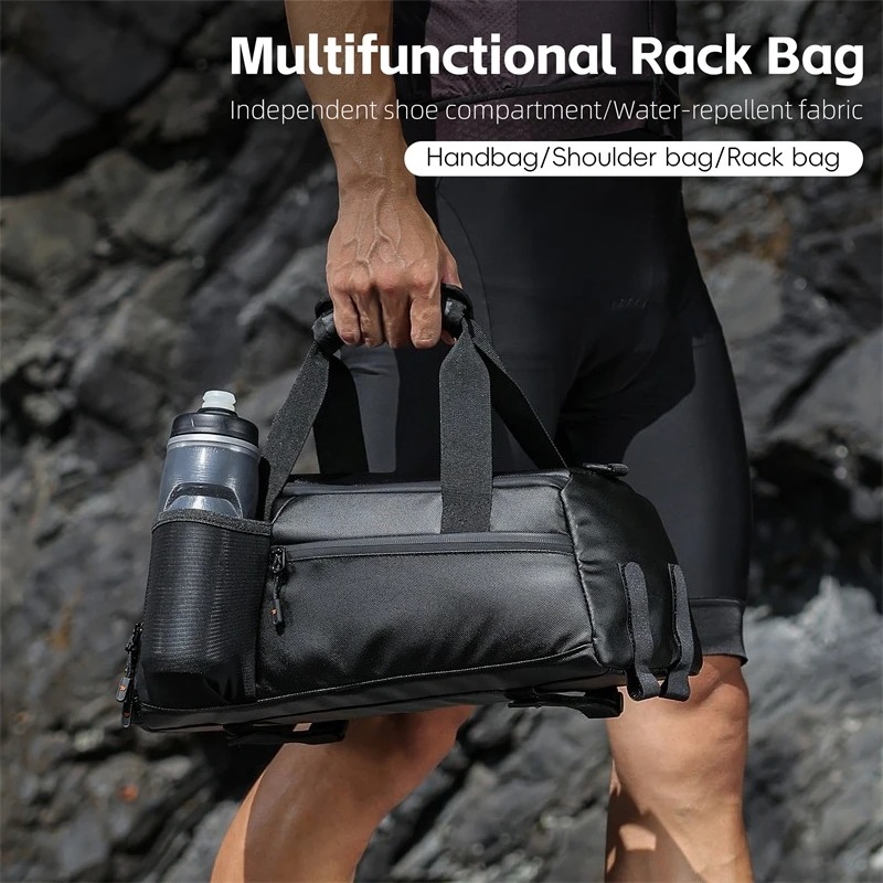 

13L Large Capacity Multifunctional Bicycle Rack Bag PVC Waterproof Rear Seat Storage MTB Road Bicycle Riding Accessories