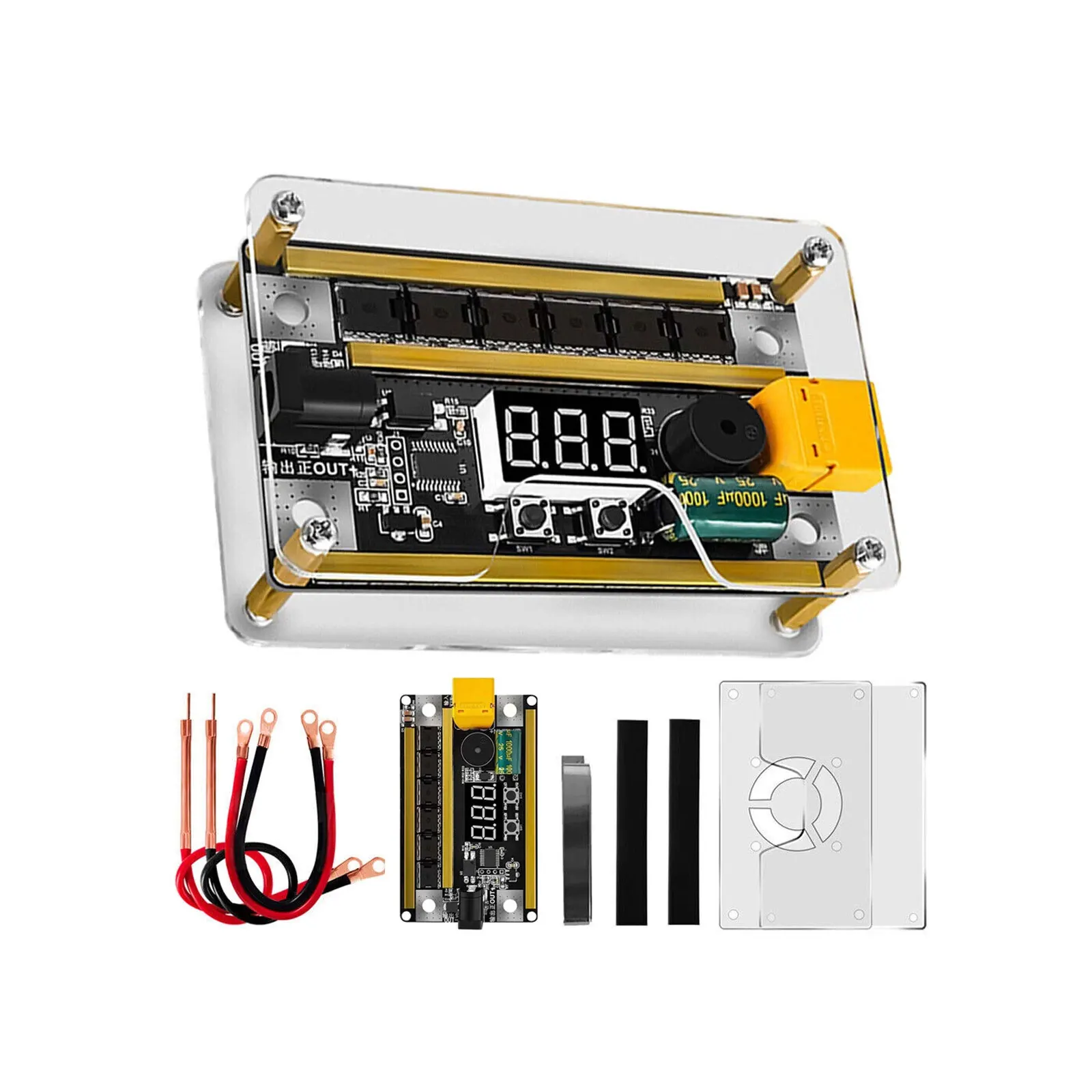 

DIY Portable Mini Spot Welder Machine 8-24V With Voltmeter For 18650 Lithium Battery Pack Welding Tools