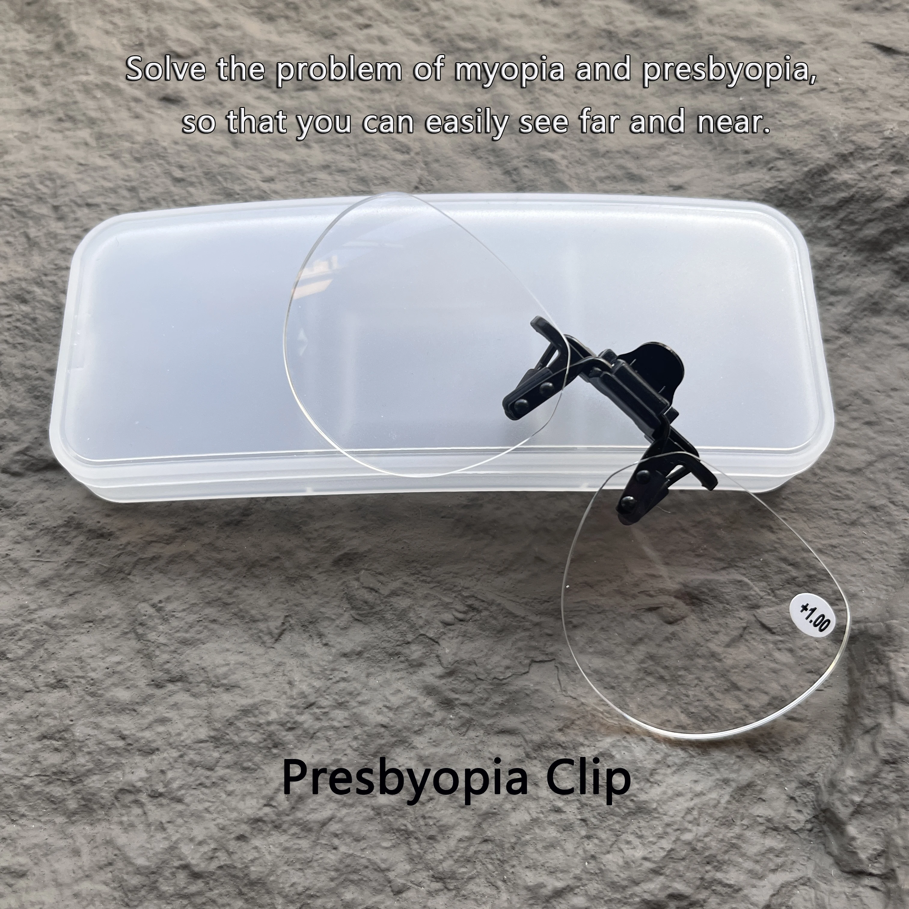 BOYSEEN Glasses Clip With Presbyopic Lens +0.5~+2.5 Reading Cilp With Case Can Be Clipped Onto Myopia Glasses For Use