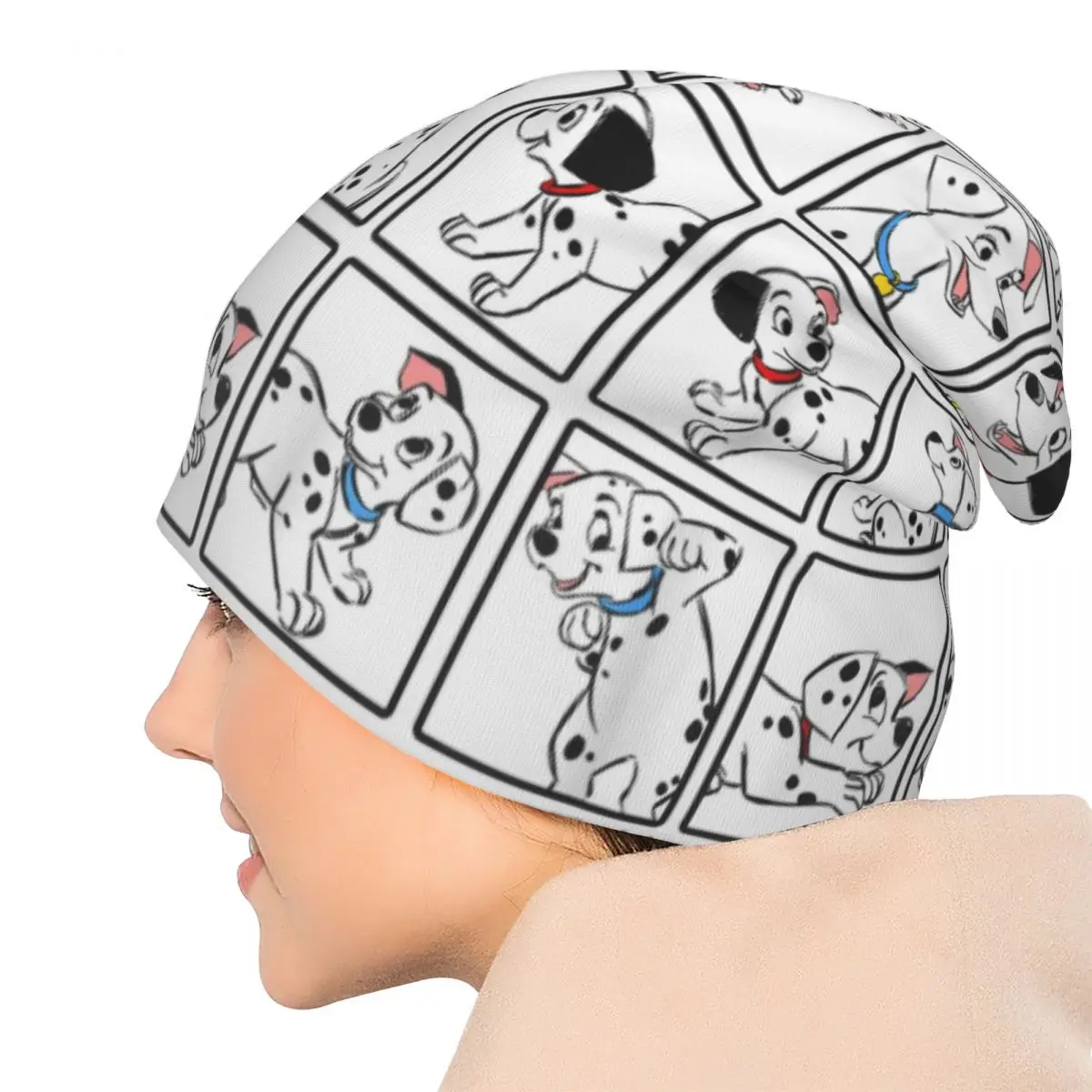 หมวกบีนนี่ลายกลุ่มสุนัขดัลเมเชียน 101 ตัว สไตล์ดิสนีย์ ฮิปฮอป สำหรับผู้ชาย ผู้หญิง หมวกสตรีท หมวกคลุมศีรษะแบบอุ่น