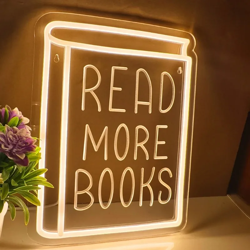 Neon Sign,Book Lovers Neon Light for Classroom Bookstore Library Study Room,Kids Room, Bedroom,  Reading Room Decor Gift