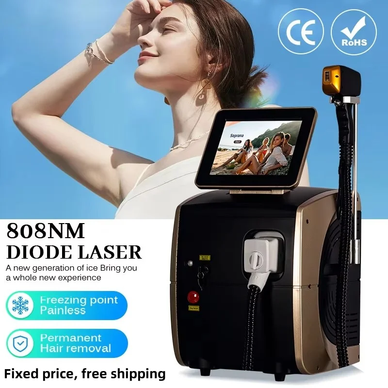 40 Million Shots Professional Diode Laser Hair Removal Machine 2025 Painless Ice Titanium Diode Triple Wave Laser Epilator Women