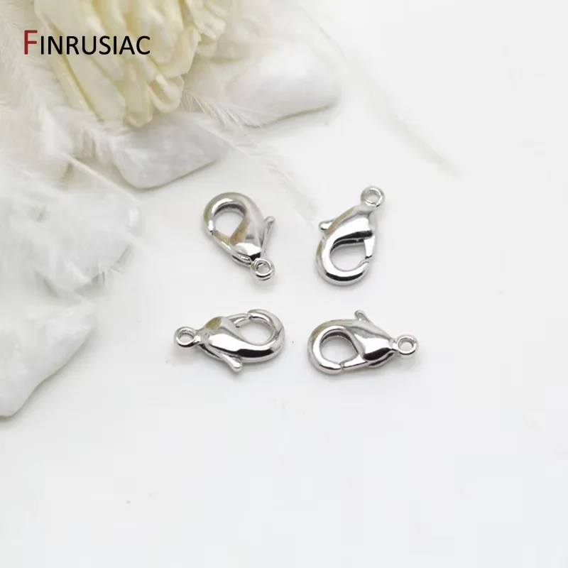 14k Real Gold Plated Brass Lobster Clasps for DIY Bracelets Necklace Handmade Jewelry Making Components image 3