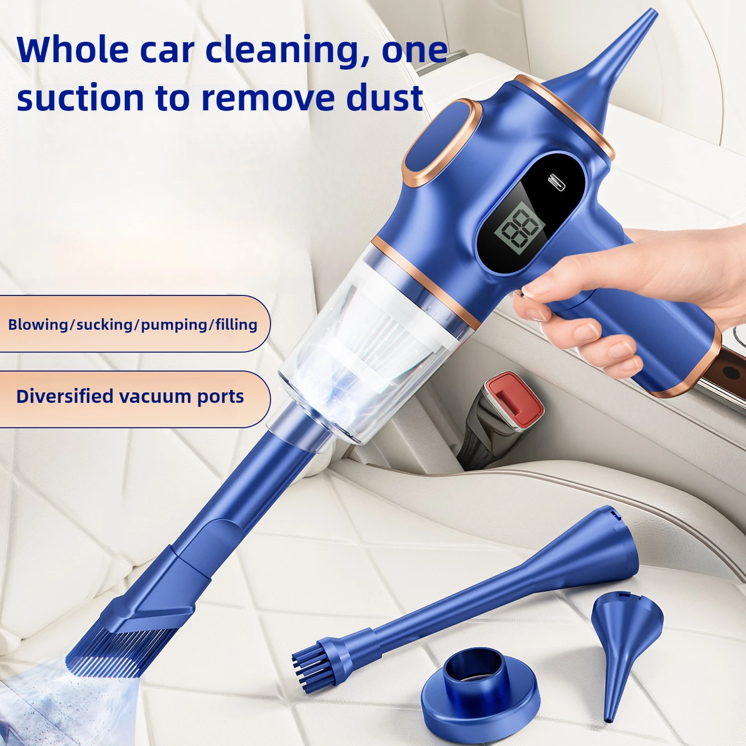 

5500Pa Ручной беспроводной автомобильный пылесос Беспроводной портативный робот-уборщик для дома и автомобиля Большой всасывающий пылесос