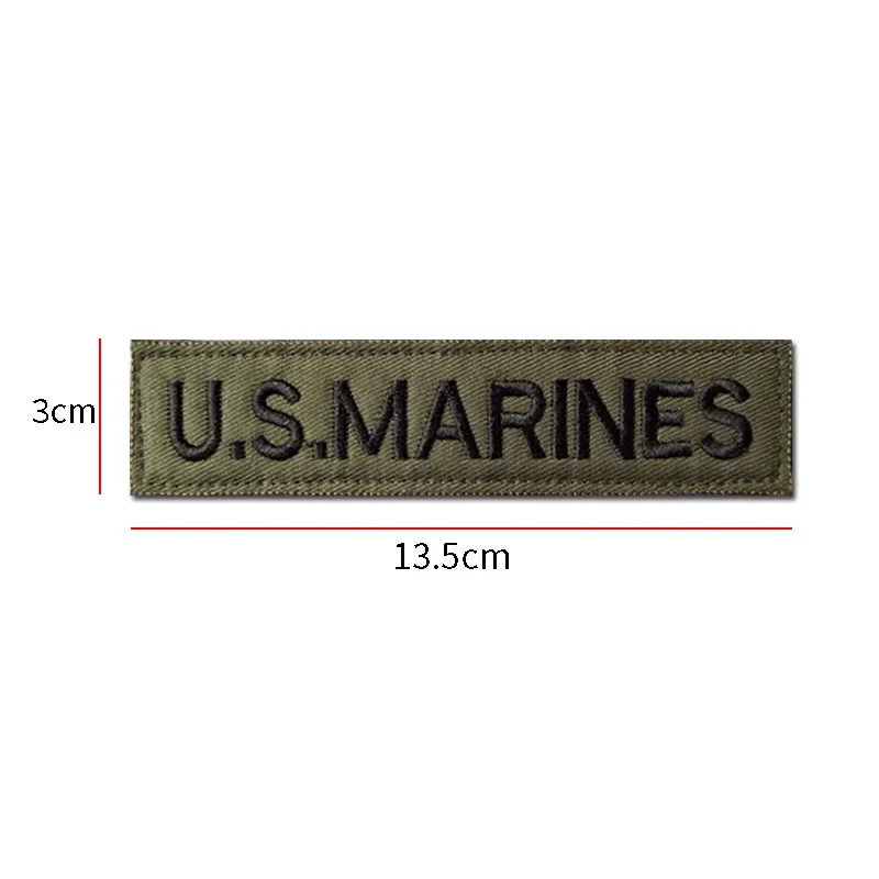 U.S Marine Corps Chest Strip Patch, Clothes Embroidery Appliques, Hook and Loop Hat Badges, Military Backpack, Backpack, Sticker