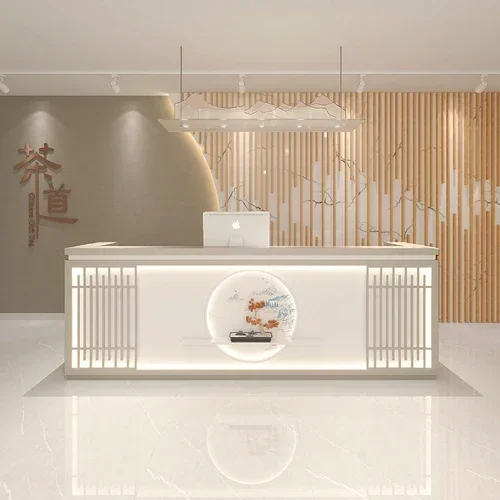 Specialized Clothing Store Counter Reception Tables Cash Register Coffee Distillation Shop Desk Customer Center Salon Furniture