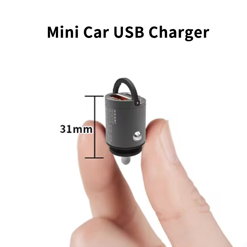 KEN CHUANG Mini Car USB Charger Height 31mm Power 45W Hidden Installation Not Protruding USB+PD for iPhone HUAWEI Mobile Phone