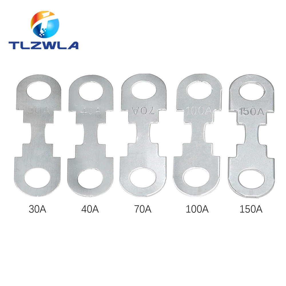 1/5 szt. Płaski bezpiecznik samochodowy 32V wkładka do akumulatora widelec z mechanizmem włączania wysoki prąd stopu cynku 20A 30A 40A 50A 60A 70A