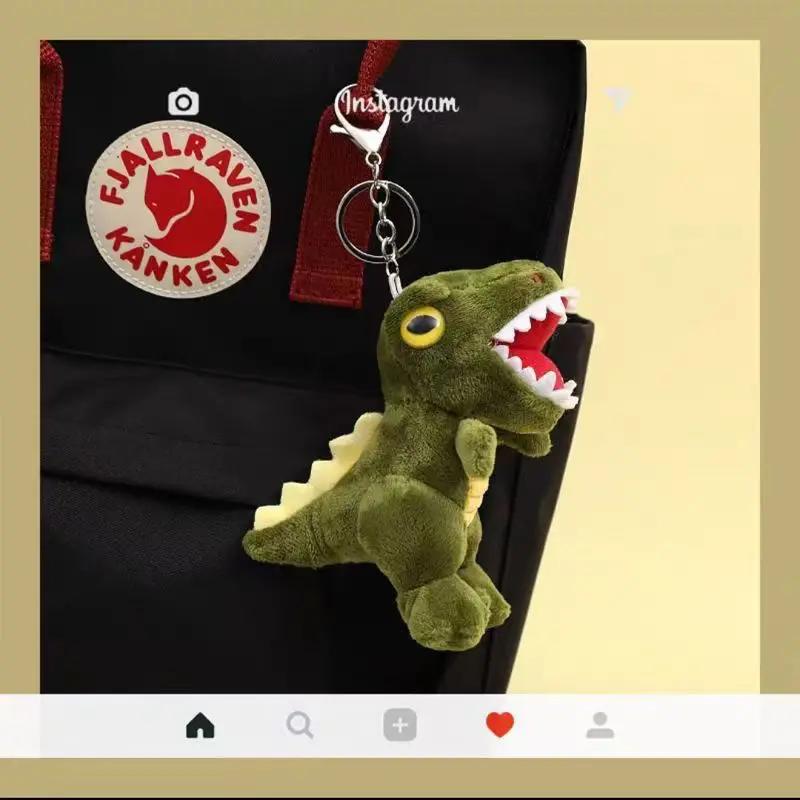 15 سنتيمتر الديناصور الصغير ديناصور أفخم مفتاح سلسلة حقيبة قلادة كبيرة الفم لطيف دمية للأطفال عيد ميلاد هدية الكريسماس