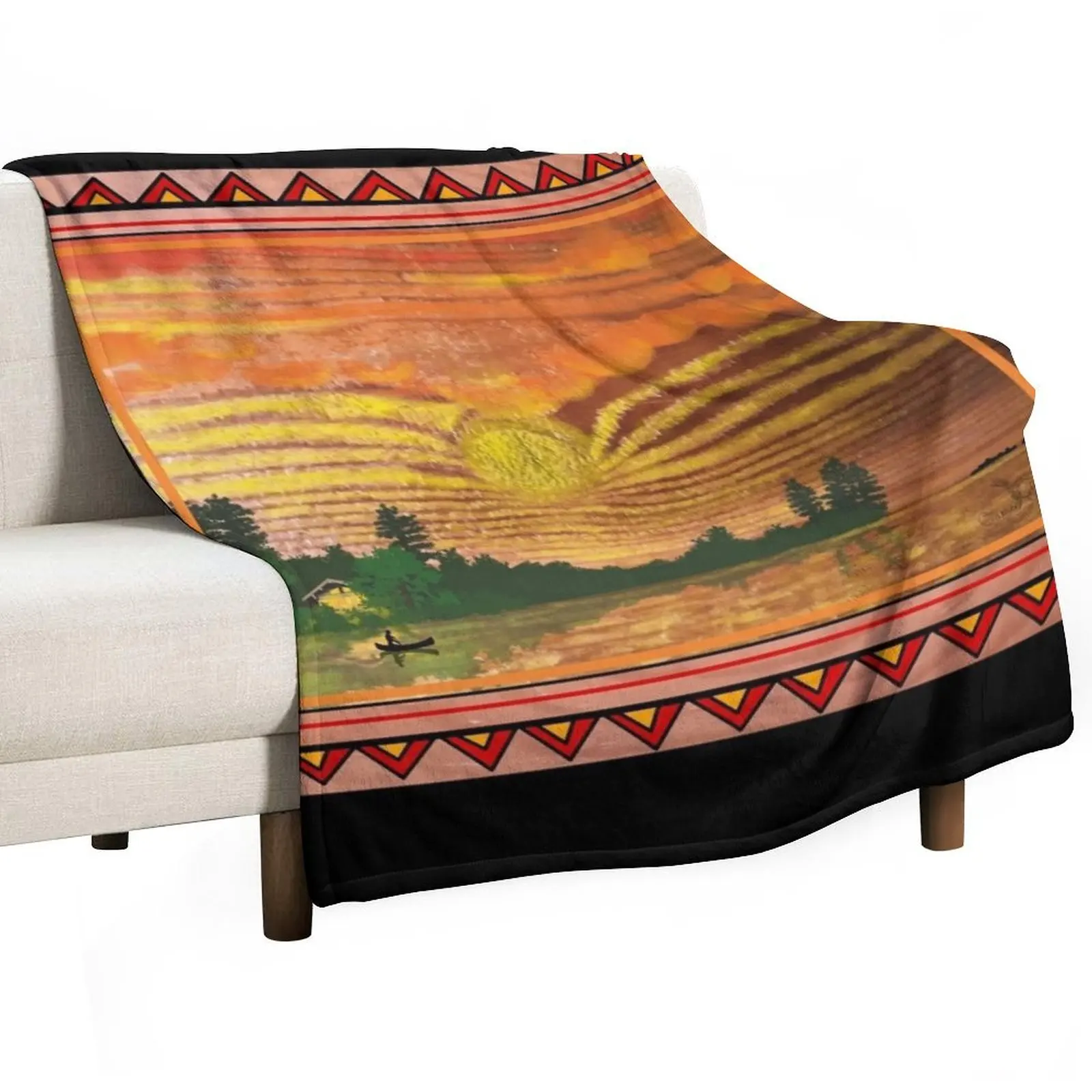 

The sunset blanket made of wood. Throw Blanket halloween anime Sofas Personalized Gift Blankets
