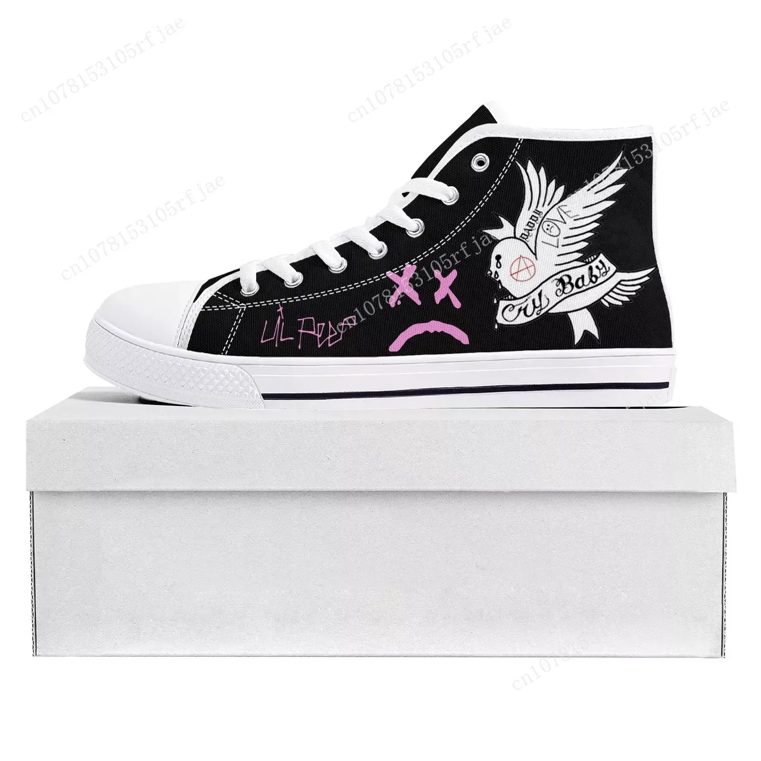 Hot Hip Hop Rapper Lil Peep High Top High Quality Sneakers Mens Womens Teenager Canvas Sneaker Casual Couple Shoes Custom Shoe