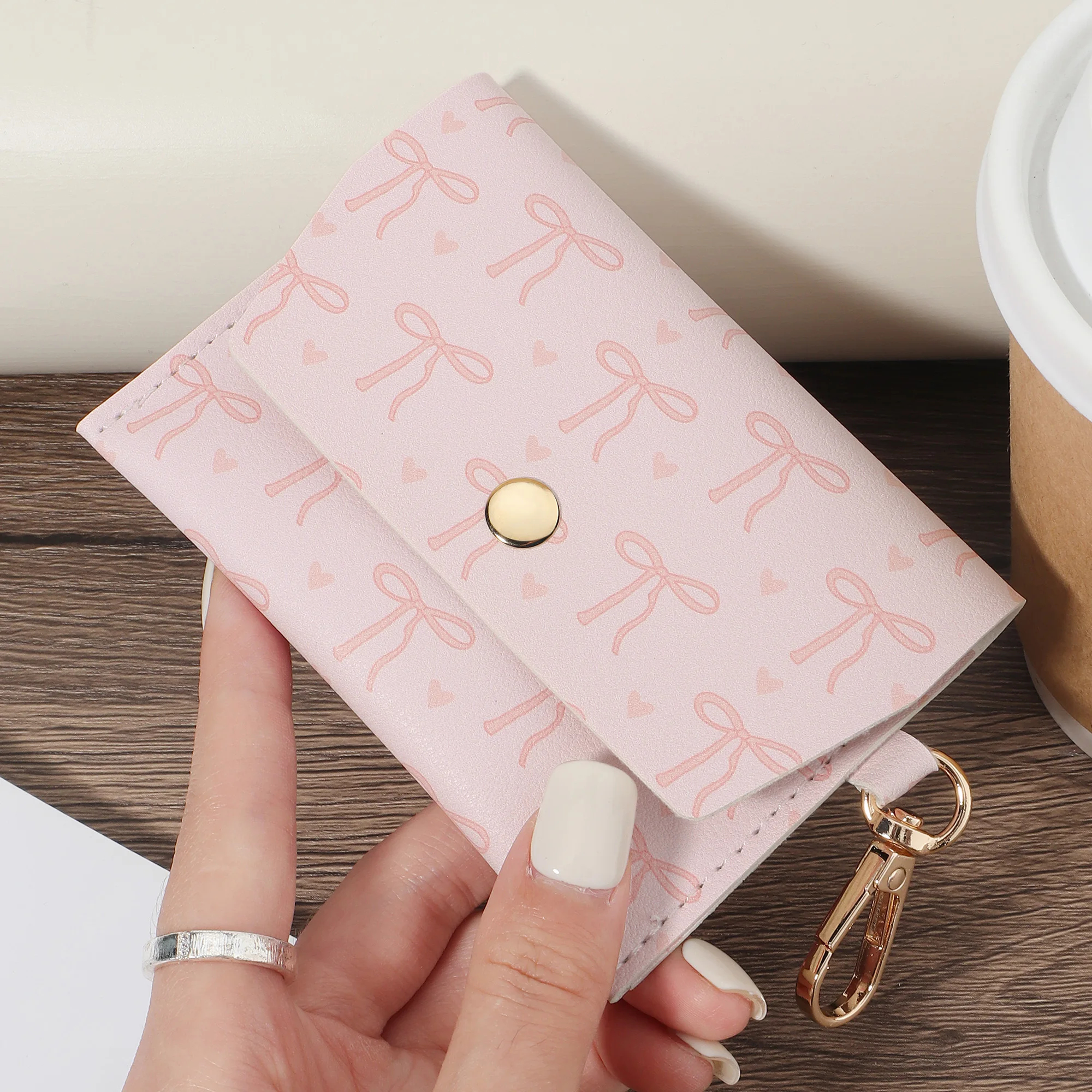 

Fashionable And Minimalist Women's Wallet, High-Quality Portable Multi Card Slot Women's Short Multi-Functional Zero Wallet, Dri