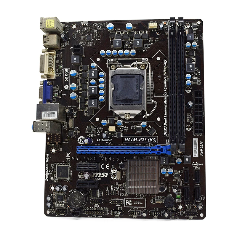 MSI H61M-P25 B3 Motherboard LGA 1155 Intel H61 Motherboard  DDR3 16GB suppor i5-3570 3475S 2320 2700K 3250 G530T cpu Micro ATX