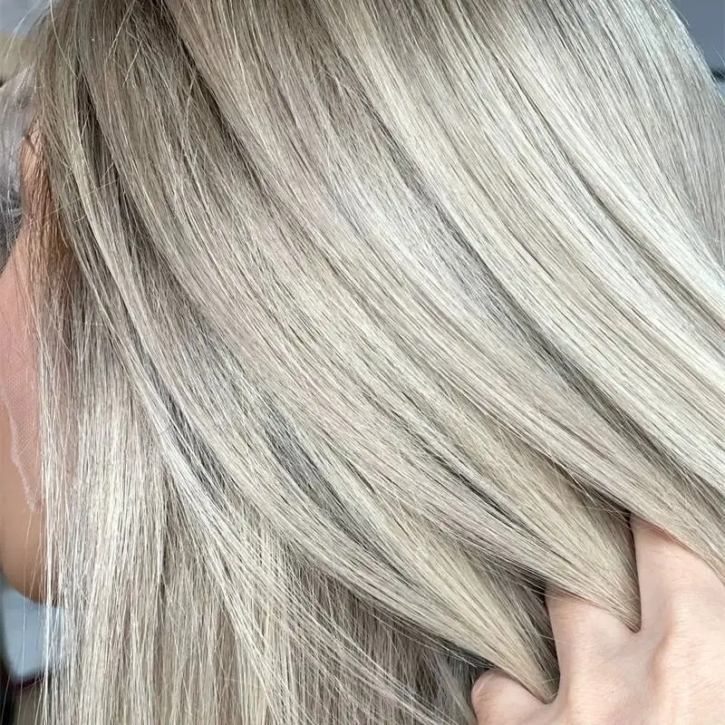 

Женский парик 13x4 с свободной линией роста волос, омбре, пепельно-русый с мелированием, синтетический, с HD-кружевной передней частью, новый, короткий прямой боб, с предварительно проработанной линией роста волос