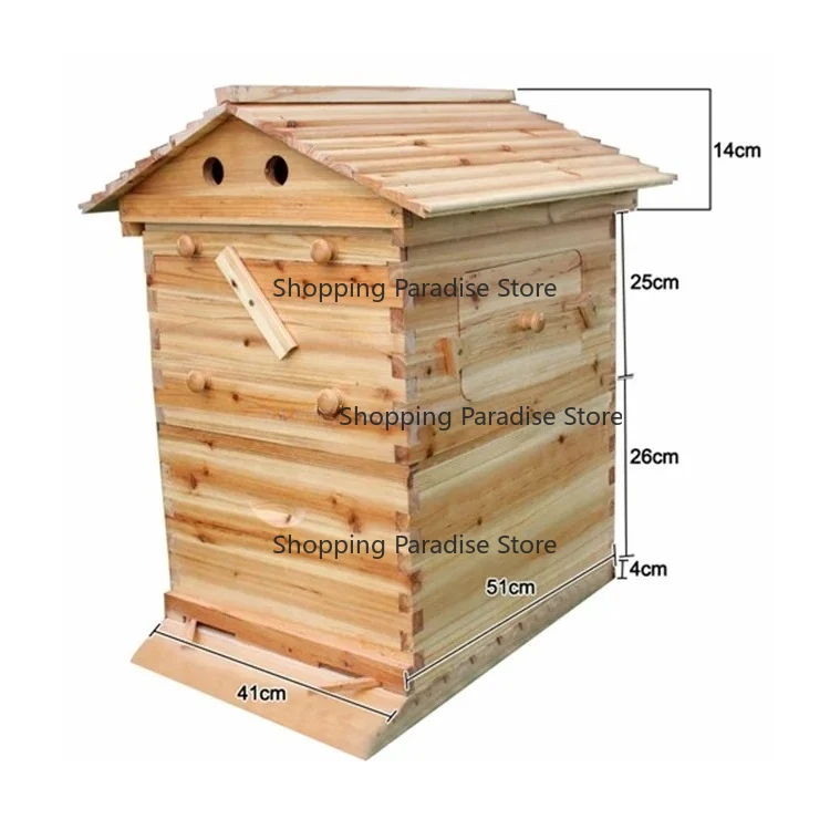 Low Price Fir Wood Beehive Honey Collection with Plastic Comb Eco-Friendly Bees Nesting Box for Gardening And Outdoor Use