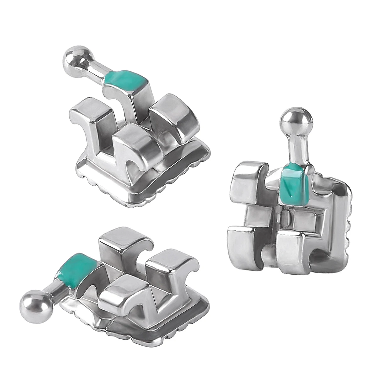 AZDENT 400 Stück Dental Kieferorthopädische Klammern Zahnspangen Metall MIM Monoblock Mini Roth/MBT 022/018 Haken 345 – Detail 3