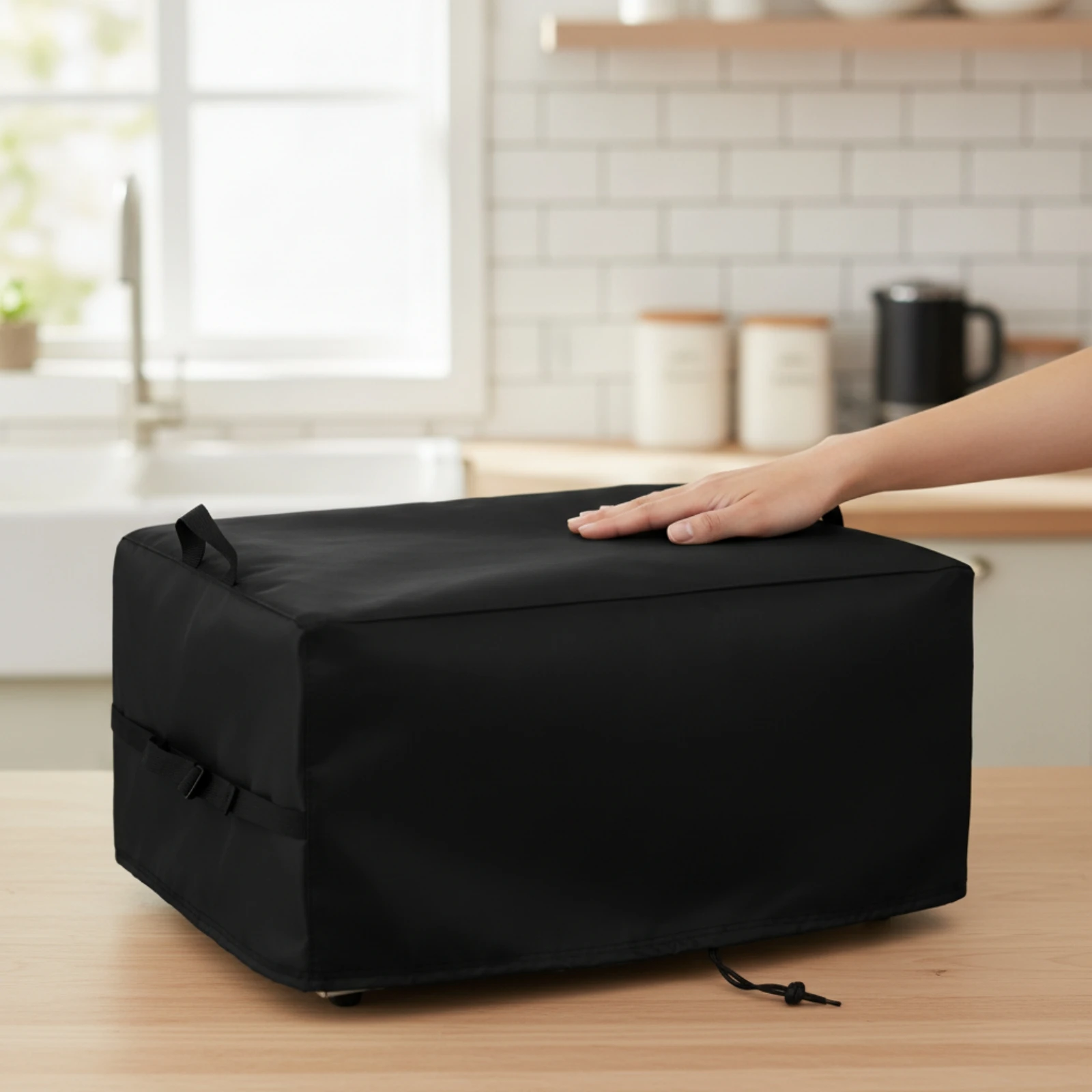 Deep Fryer Cover with Drawstring Heavy Duty Impermeable Protective Appliance Cover for Commercial Kitchens Use