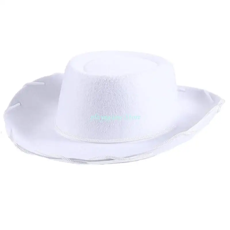 Y88A الأطفال قبعة رعاة البقر باللون الأحمر البني، ملابس تنكرية، إكسسوارات ملابس برية #1