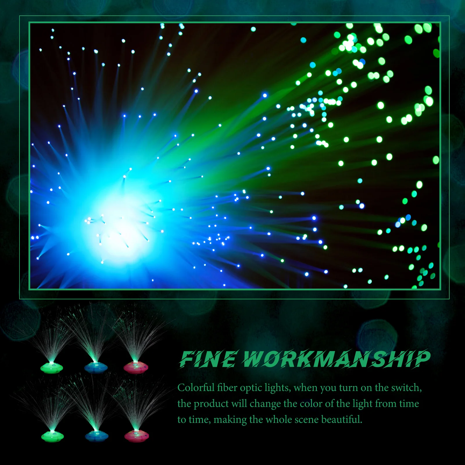 

1Set Optical Fiber Lamp Chic Night Light for Bedroom Decor Tabletop Home Party Desktop Decoration Warm Ambiance