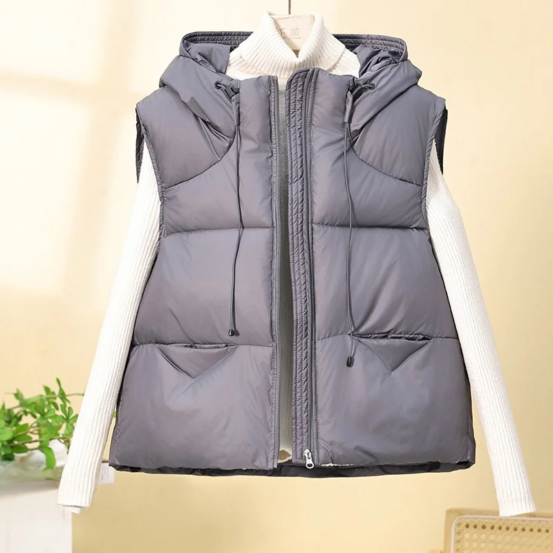 سترة نسائية قصيرة فضفاضة من القطن سترة منتفخة مقاس صغير مع قبعة خريف وشتاء نمط جديد ملابس خارجية غير رسمية عصرية #2