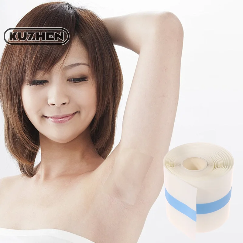 

Portable 1 Roll Disposable Armpit Sweat Pads Absorbing Underarm Antiperspirant Transparent Keep Dry Sticker Prevent Deodorant