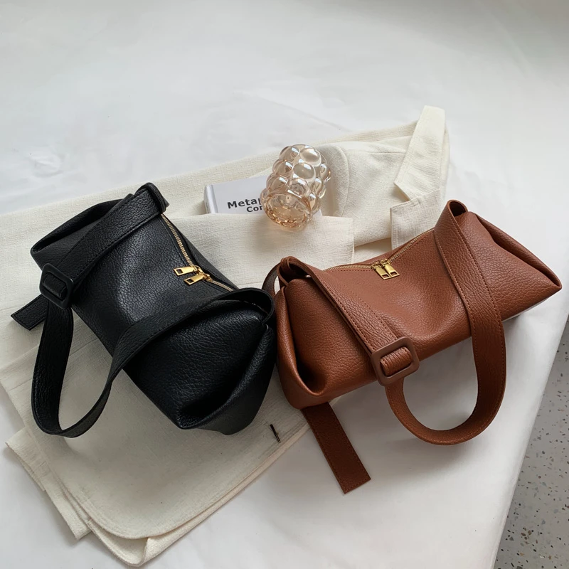 

2024 Women Daily Casual Popular Pu Leather Bags Shoulder Bucket Fashion Large Capacity Crossbody Soft Shopping Ladies Handbag