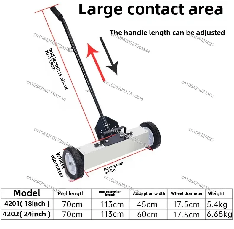 Hand-pushed Magnetic Suction Car Cleaning Iron Filings Artifact Strong Magnetic Pickup Iron Car Broom Workshop Iron Pin Cleaning