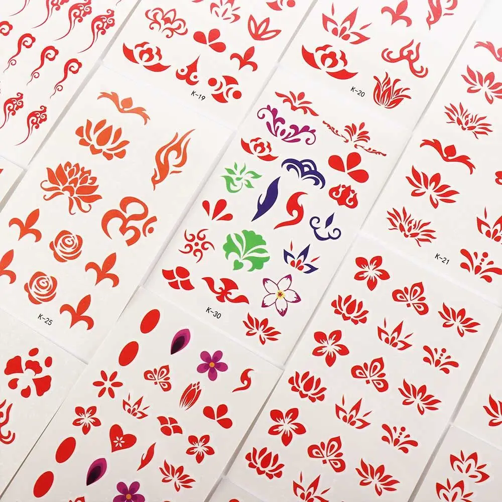 ديكور الوشم المؤقت للجسم الأيدي الذراع الساق الجسم الفن ملصقات وهمية الوشم الزهور المؤقتة الوشم الجبين الوشم الشارات