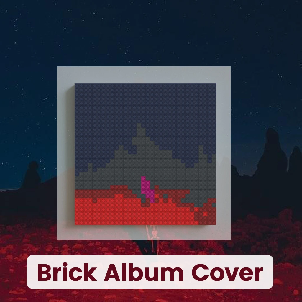 

P-Phoebe Bridgers Indie Folk Music Building Blocks Brick Mosaic Wall Art Album Pixel Painting Home Living Room Bedroom Decor