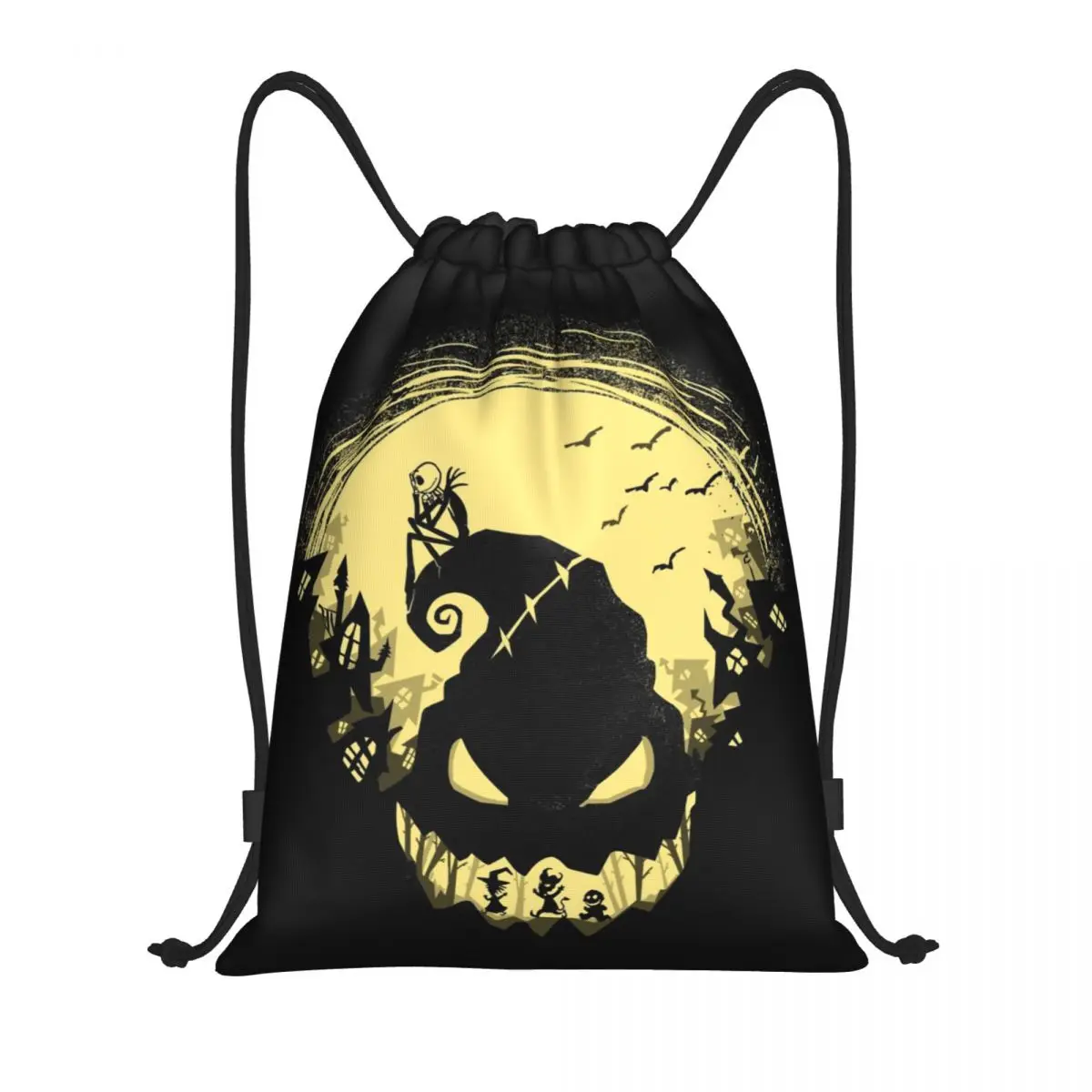 Bag Drawstring Backpack Sports Gym Sackpack Jack Pumpkin Terror Monster the Nightmare Before Christmas String Bags for Running