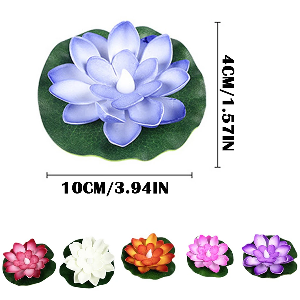 Decorative Floating Lights For Swimming Pools Waterproof Pond Lights With Battery 6pcs Floating A