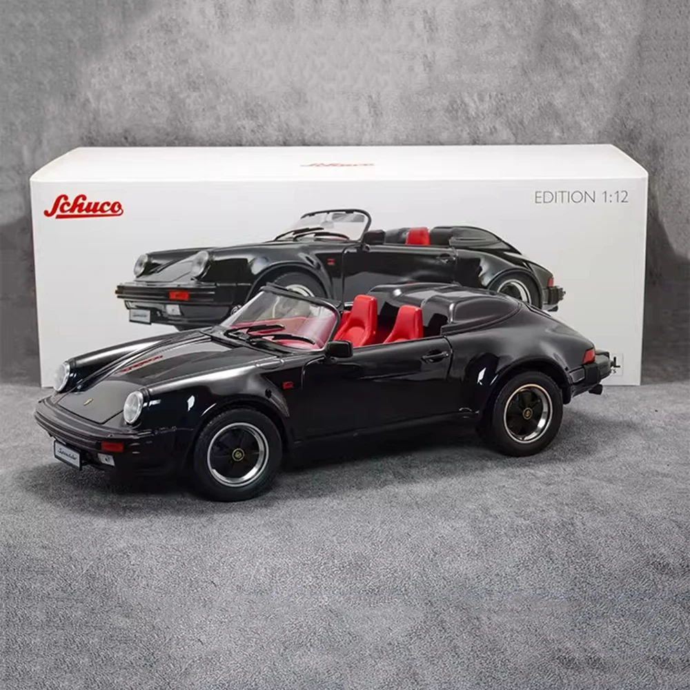 Schuco 1:12 911 Speedster Black Convertible Sports Car Simulation Alloy Die-Cast Car Model For Collection Display