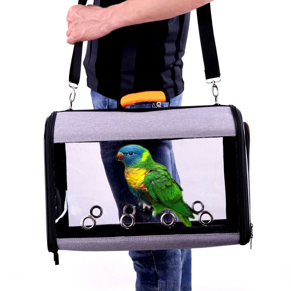 

Portable Bird Carriers Bag Parrot Transport Cage Breathable Bird Carrier Small Pet Rabbit Guinea Pig Chinchilla Outdoor Supplies