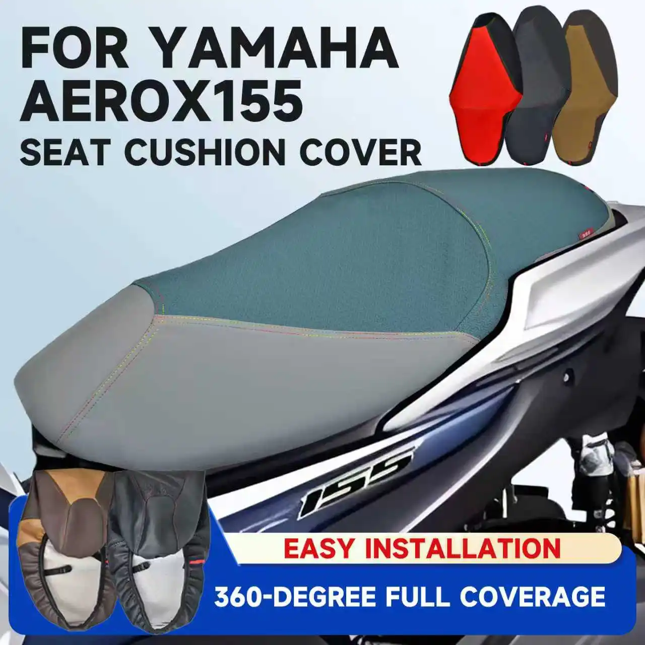 

Подходит для чехлов на подушки сиденья мотоцикла Yamaha AEROX155, подкрылок ведра сиденья мотоцикла, аксессуаров для мотоциклов,