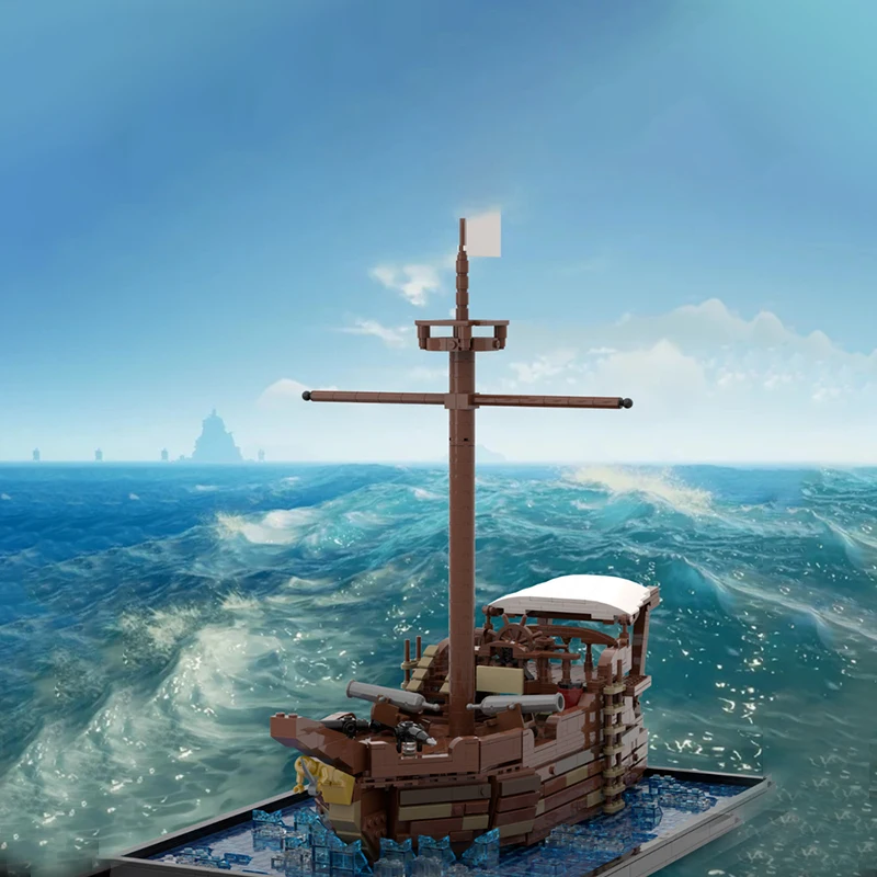 2084 قطعة Moc Sea of Thieves The Sloop اللبنات التعليمية هدية للأطفال الإبداع والتدريب على القدرة التشغيلية