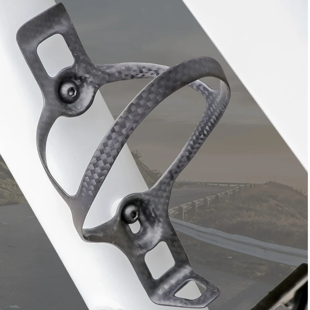 

Bike water bottle holder made of carbon fiber for 72-74mm bottles providing firm and stable support with a lightweight design