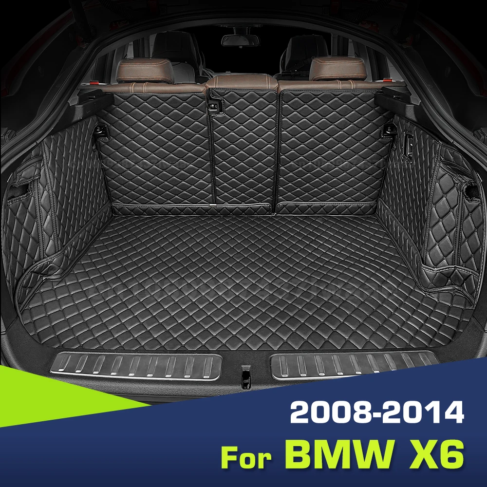 Auto Full Coverage Trunk Mat For BMW X6 2008-2014 13 12 11 10 09 Car Boot Cover Pad Cargo Liner Interior Protector Accessories