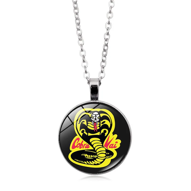 3 Anime Cobra Kai Necklaces Daniel LaRusso Movie Karate Kid Cosplay Prop Necklace Pendant Men and Women Jewelry Gifts