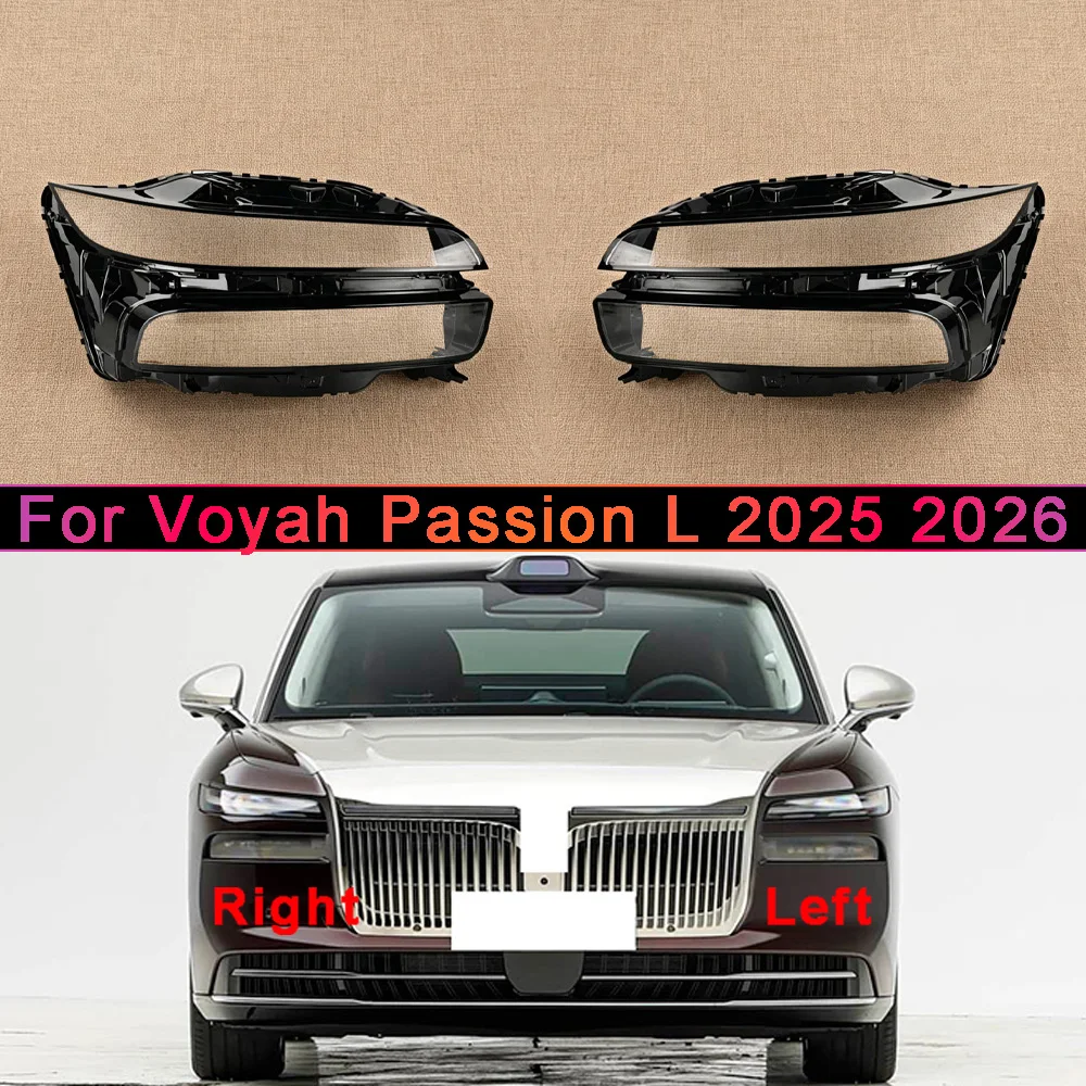 

For Voyah 2025 2026 Passion L Headlights Shell Transparent Lampshdade Headlamp Cover Lamp Shade Plexiglass Replace Original Lens