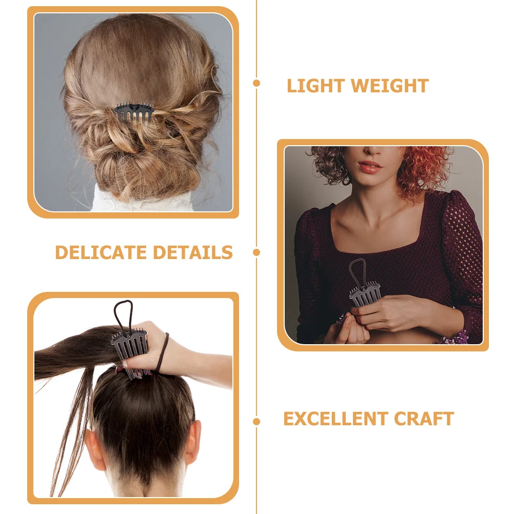 

6Pcs Stylish Hair Combs with Elastic Band for Women Versatile Hair Styling Tools Comb with Elastic Band on Side