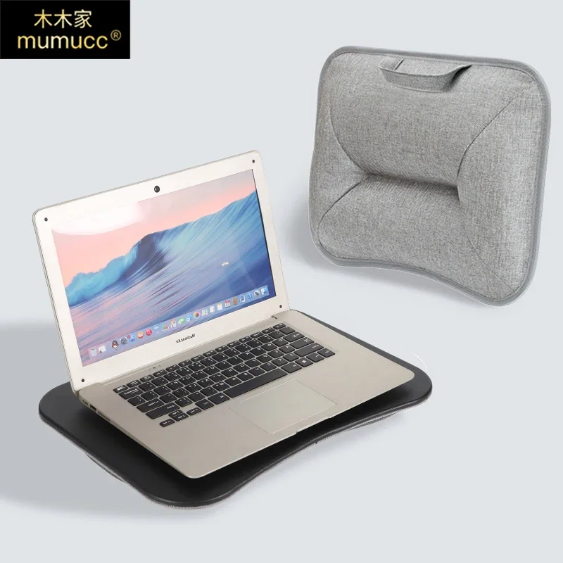 

MUMUCC Laptop Table Pillow Lap Desk Bookshelf Tray Tablet Stand Handy Small Desk Holder for Bed Notebook Outdoor Portable