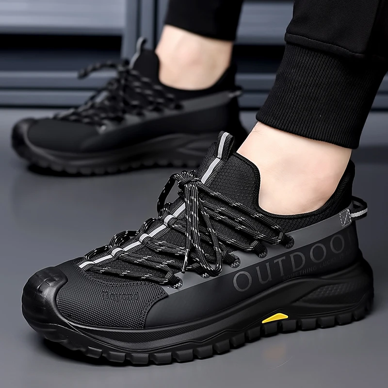 

New Men Anti-Skid Wear Resistant Hiking Shoes Fashion Casual Outdoor Sports Travel Shoes Sneaker Comfortable Male Walking Shoe