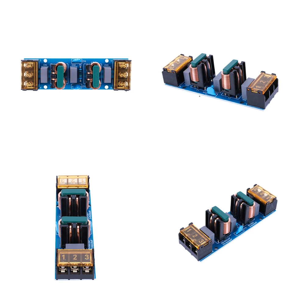 25A Power Filter EMI High-frequency Two Stage Power Low-pass Filter Board EMI Filter Noise Suppressor for Power Amplifier